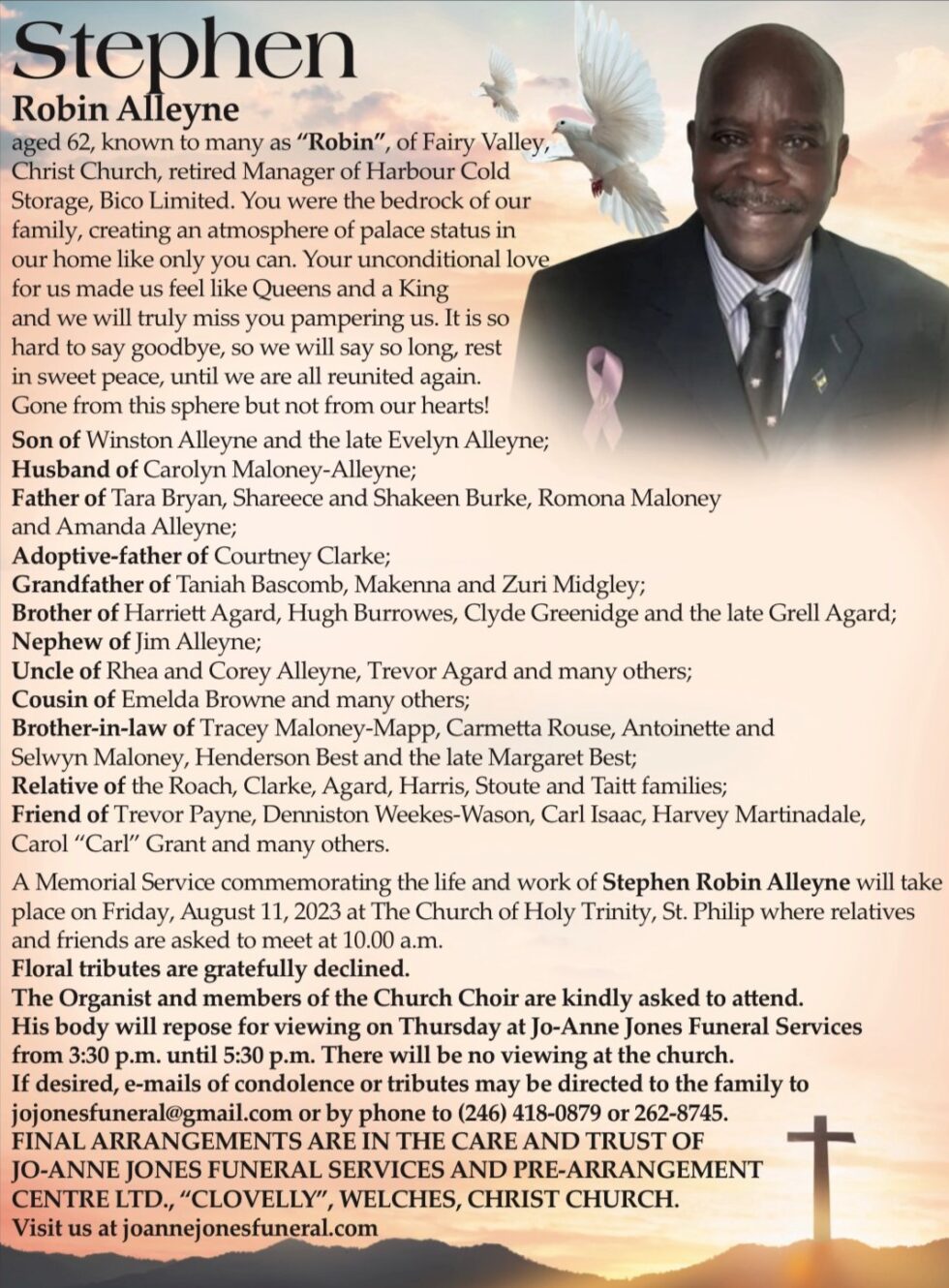 Stephen Alleyne | Jo-Anne Jones Funeral Services