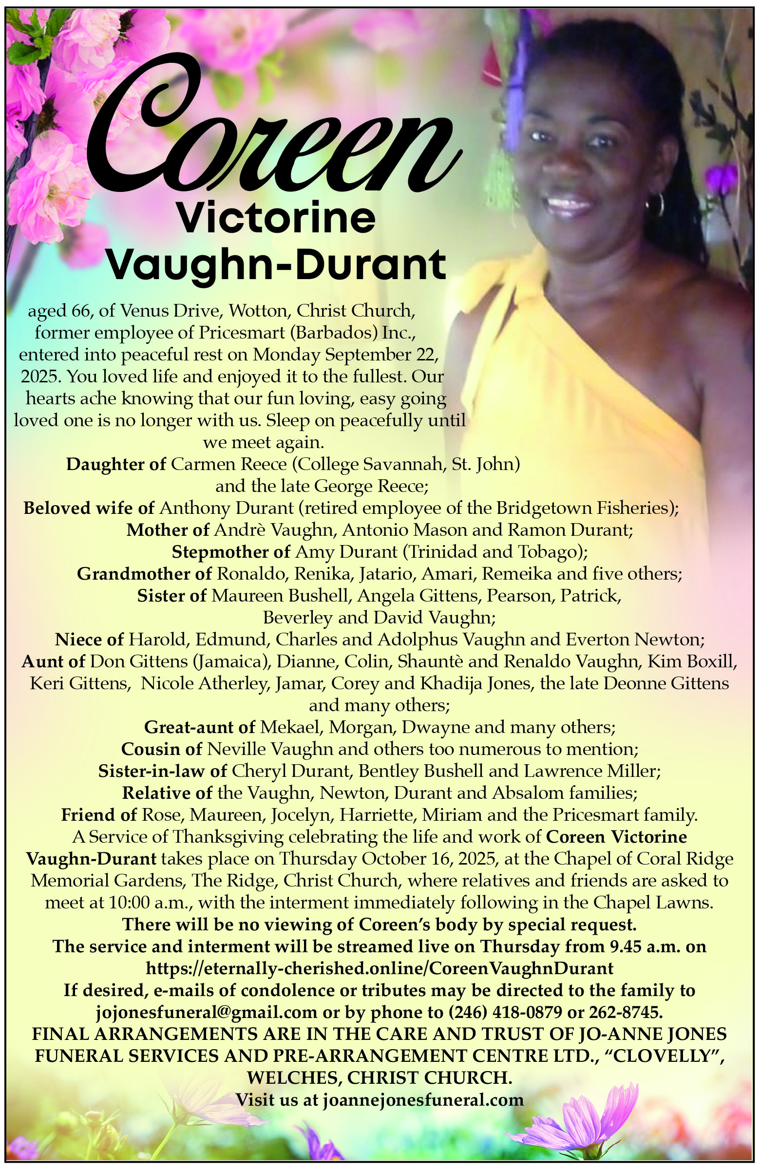 Coreen Vaughn Durant 